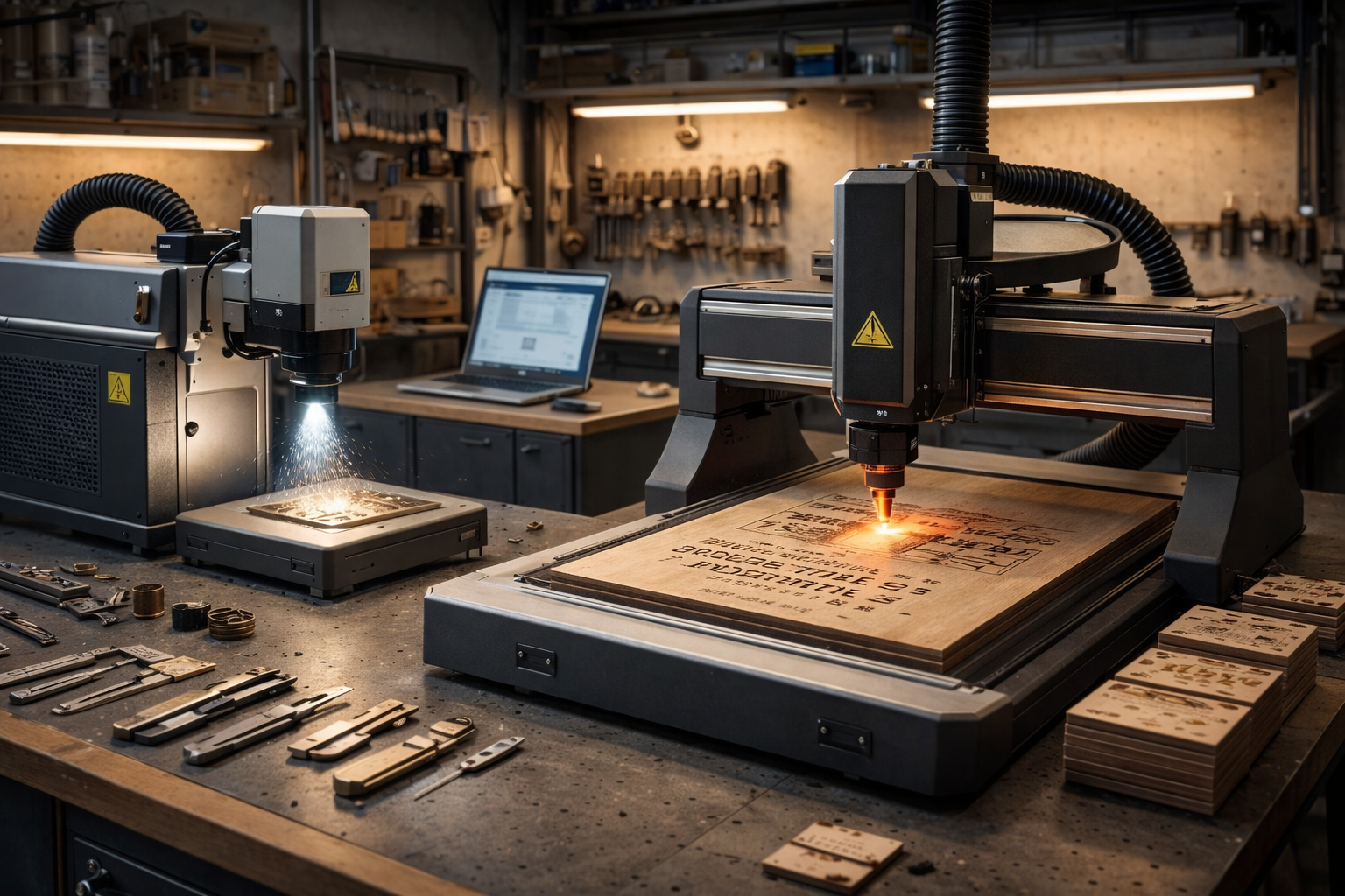 Laseranlage für Gravur und Beschriftung bei UP Prototypes in Waldenburg
